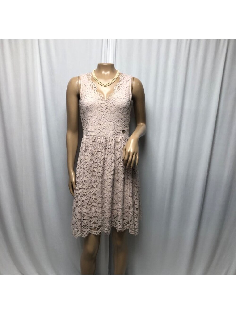 Chiara Forthi Milano Dress Womens Size Small 36 Pale Pink Lace Coquette Fairy